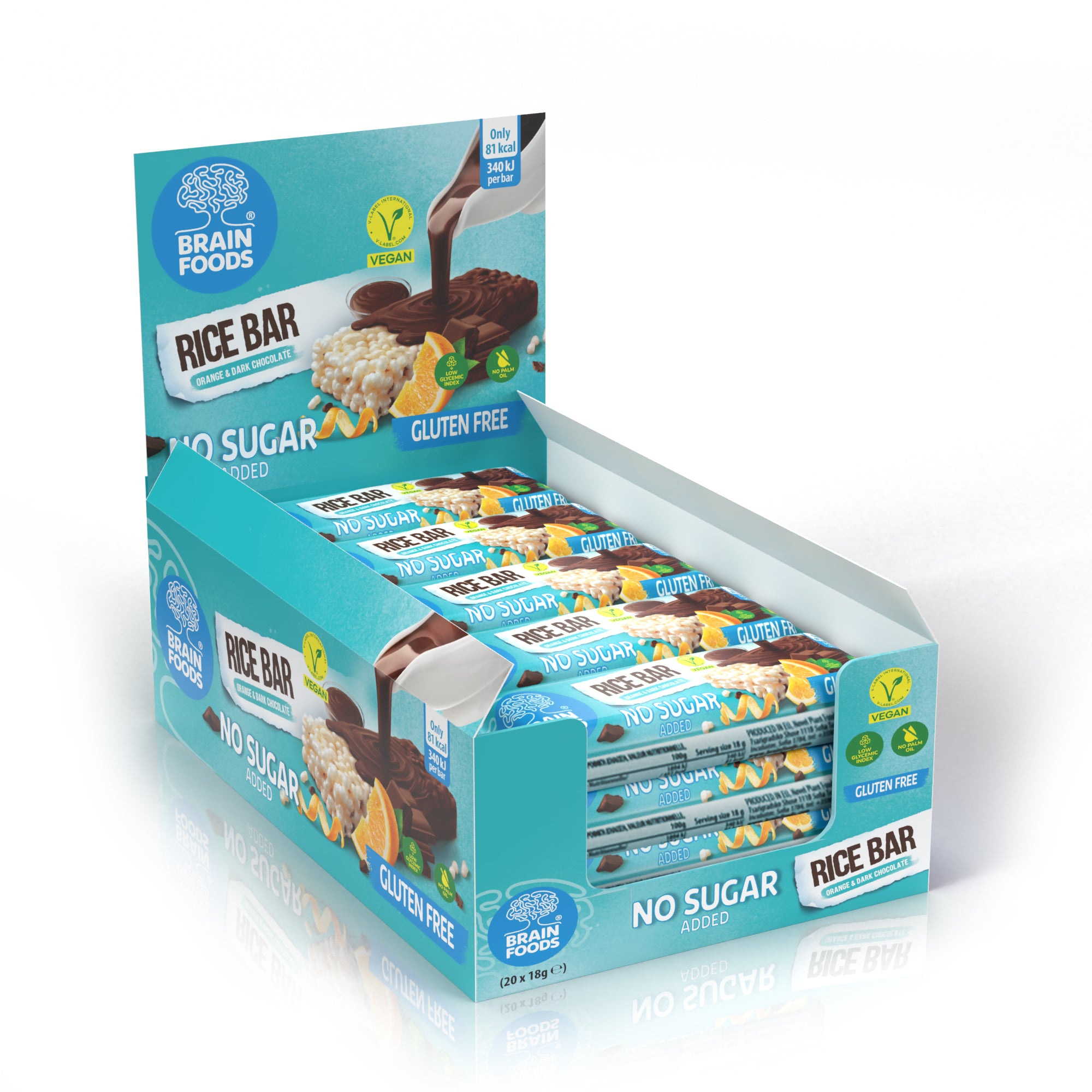 Johnsof Rice Bars Rice Bar - Orange and Dark Chocolate – Brain Foods